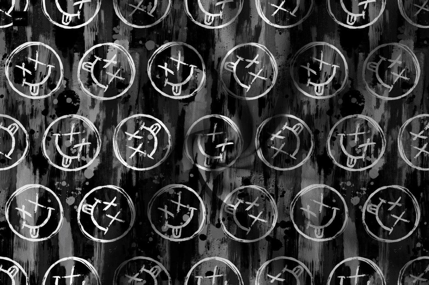 Smiley grau Grunge Dauervorbestellung